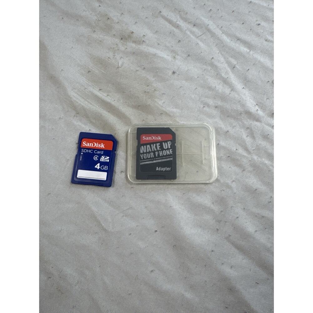 SanDisk 4GB SDHC Memory Card + SanDisk SD Adapter Lot Camera Storage